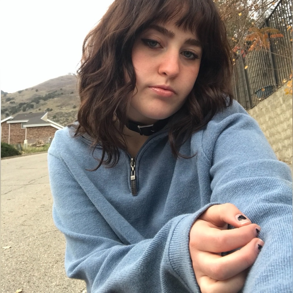 cropped quarter zip sweatshirt